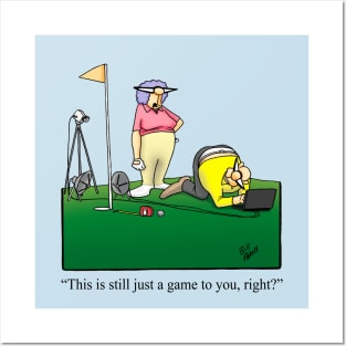 Funny Spectickles Golf Cartoon Humor Posters and Art